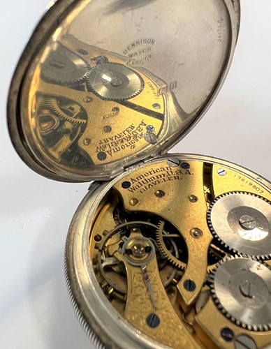 Lot 266 - American Waltham Watch Co, Waltham - A Sterling silver open faced 'Traveller' pocket watch