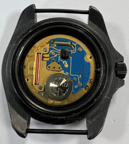 Lot 329 - Cabot Watch Company - A steel UKSF Mark I  'SBS- SP' military issue wristwatch head