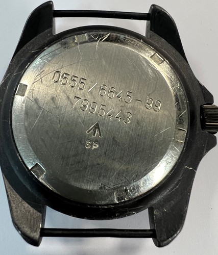 Lot 329 - Cabot Watch Company - A steel UKSF Mark I  'SBS- SP' military issue wristwatch head