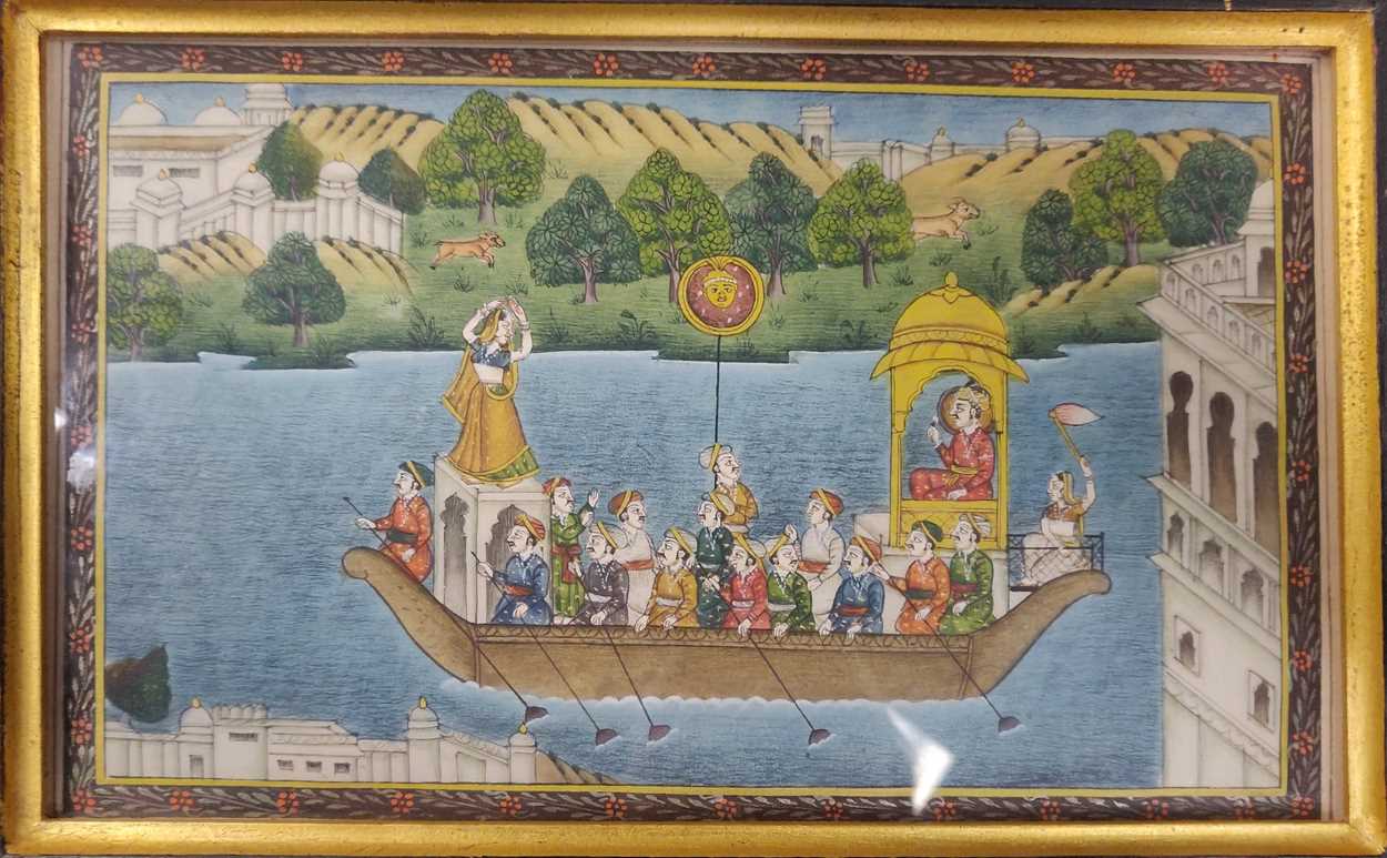 Lot 282 - 4 Indian miniature paintings from Udaipur on...