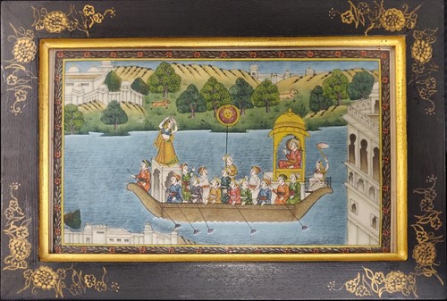 Lot 282 - 4 Indian miniature paintings from Udaipur on...