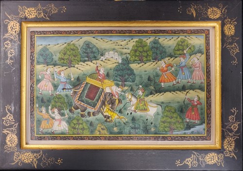 Lot 282 - 4 Indian miniature paintings from Udaipur on...