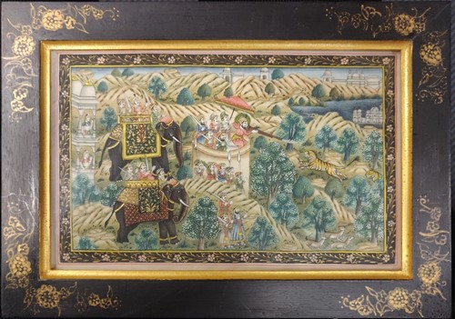 Lot 282 - 4 Indian miniature paintings from Udaipur on...