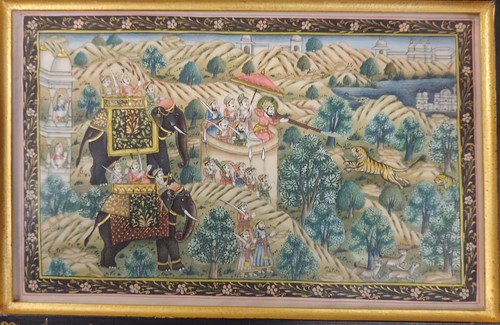 Lot 282 - 4 Indian miniature paintings from Udaipur on...