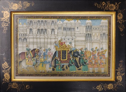 Lot 282 - 4 Indian miniature paintings from Udaipur on...