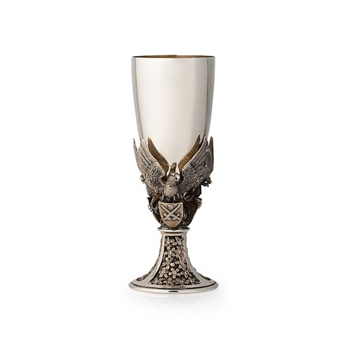 Lot 529 - A 20th century silver commemorative goblet