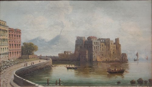 Lot 337 - A pair of Neapolitan scenes with a view of...