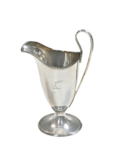 Lot 538 - Dublin -A George III 18th century silver helmet shaped cream jug