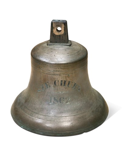 Lot 314 - A bronze ship's bell marked 'Sze Chuen 1862'