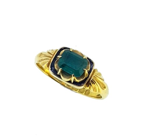 Lot 86 - An 18ct gold Victorian mourning ring