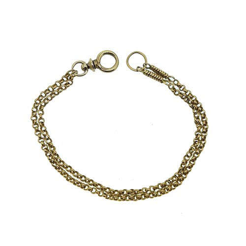 Lot 20 - A double belcher link chain bracelet