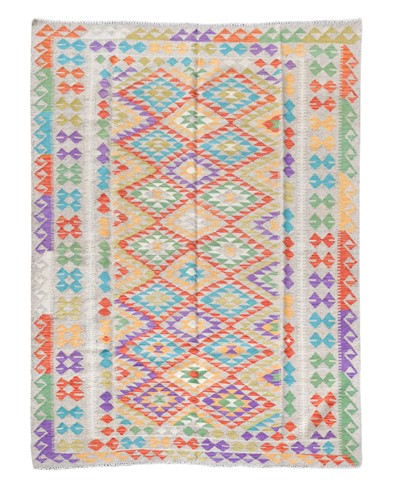Lot 274 - A hand-knotted pure wool kilim carpet, 20th century