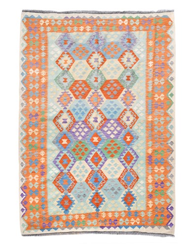 Lot 478 - A hand-knotted pure wool kilim carpet, 20th century