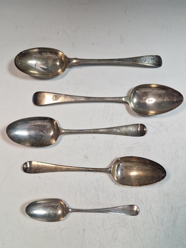 Lot 200 - 3 early silver tablespoons, an early silver...