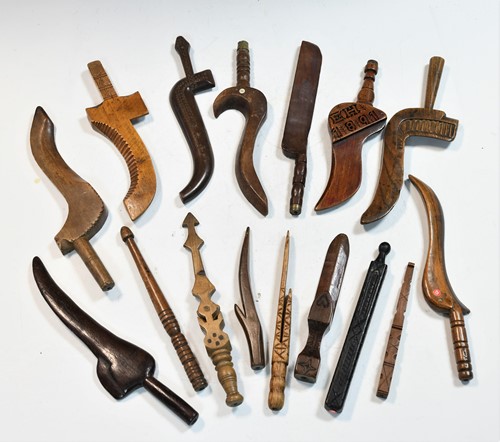 Lot 563 - Six knitting sheaths, 19th century