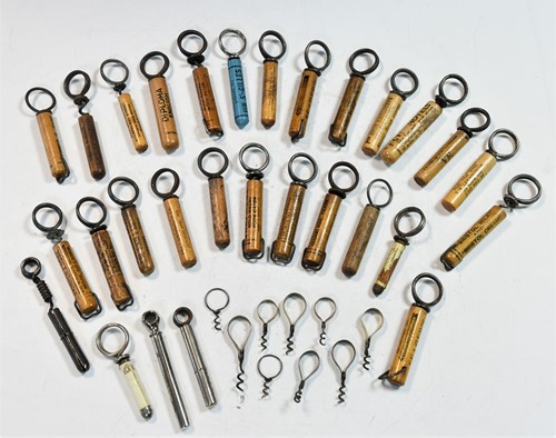 Lot 580 - A collection of twenty-four corkscrews, Victorian and later