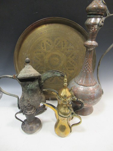Lot 73 - Various Middle Eastern metalwares to include...