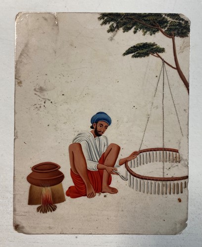 Lot 124 - Twelve Indian paintings on mica