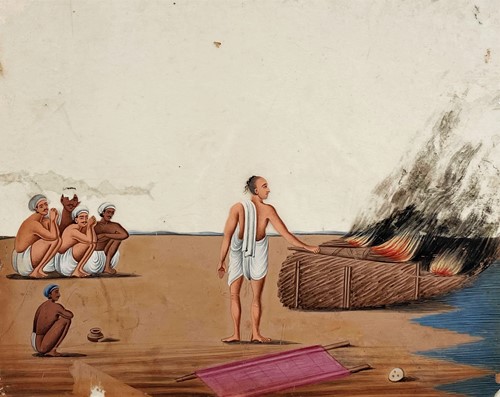 Lot 124 - Twelve Indian paintings on mica