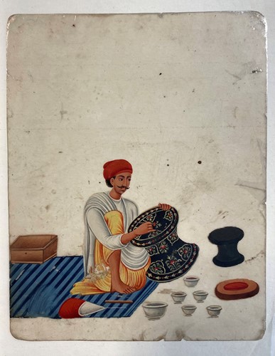 Lot 124 - Twelve Indian paintings on mica