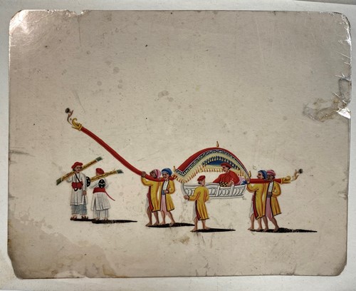 Lot 124 - Twelve Indian paintings on mica