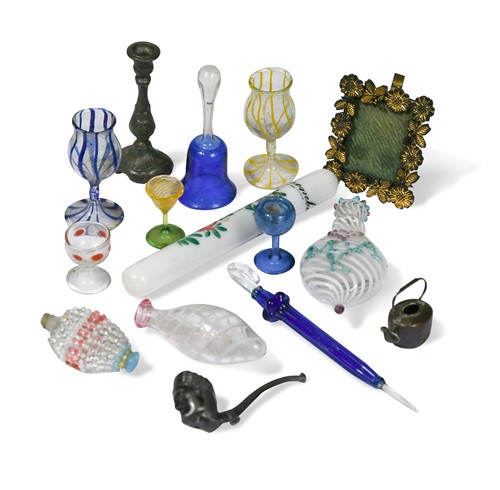 Lot 430 - A collection of miniature blown glass wine glasses