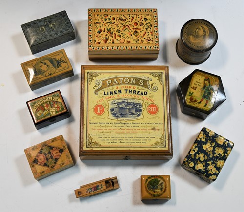 Lot 561 - A Paton's linen thread reel box, circa 1900