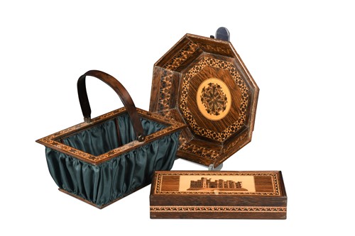 Lot 562 - A Tunbridgeware basket