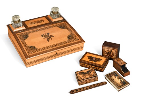 Lot 567 - A Tunbridgeware writing box