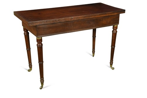 Lot 394 - A mahogany campaign table, 19th century