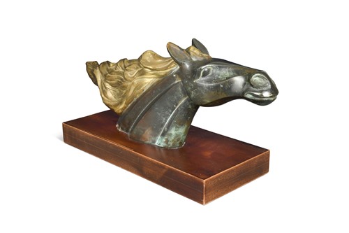 Lot 56 - An Art Deco style bronze of a horse's head