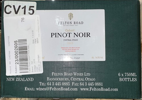 Lot 260 - Felton Road Calvert Pinot Noir, Central Otago 2015