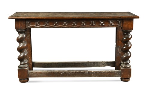 Lot 255 - An oak serving table, late 17th century style