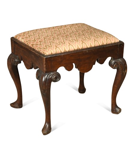 Lot 335 - A mahogany stool, mid-18th century