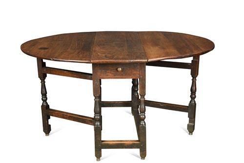 Lot 233 - An elm and oak gateleg table, 18th century
