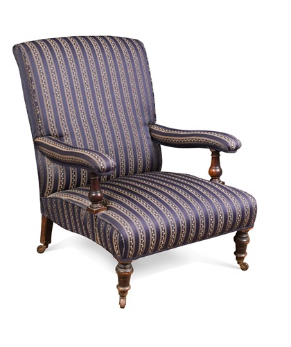 Lot 515 - A 'Howard' style armchair, circa 1900