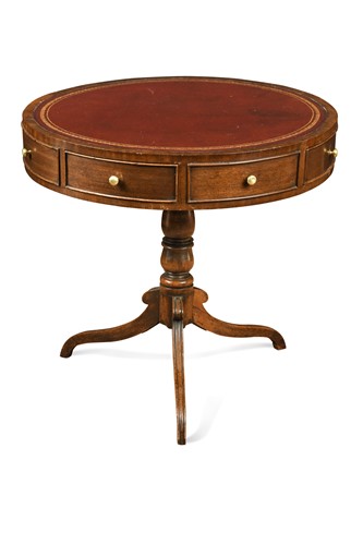 Lot 380 - A mahogany drum table, 19th century