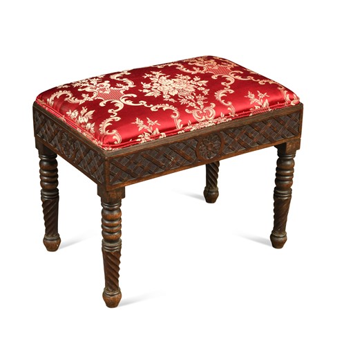 Lot 463 - A mahogany stool, 19th century
