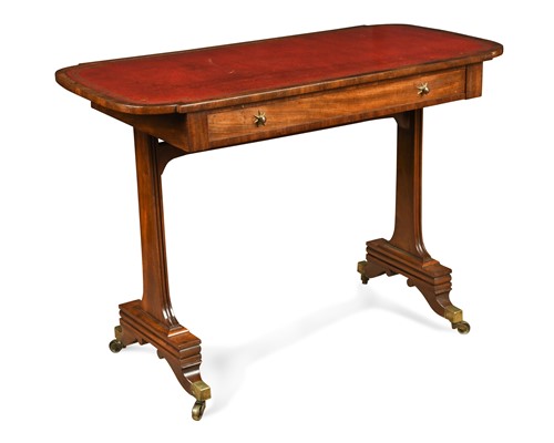 Lot 473 - A small mahogany library table, 19th century