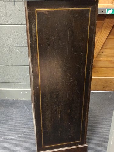 Lot 513 - A brass line inlaid Wellington chest stamped Edwards & Roberts, late 19th century