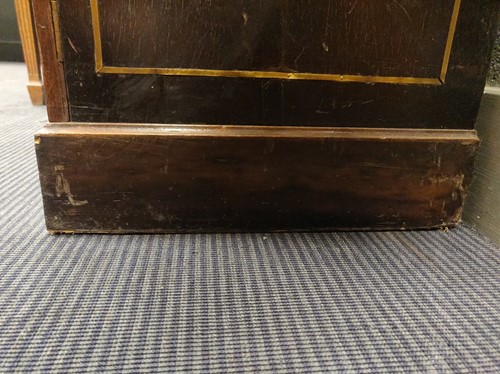 Lot 513 - A brass line inlaid Wellington chest stamped Edwards & Roberts, late 19th century