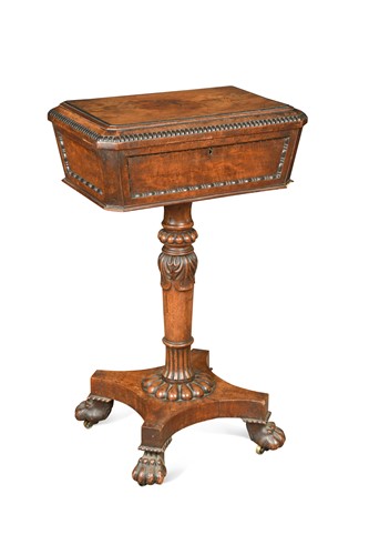 Lot 443 - William IV mahogany teapoy