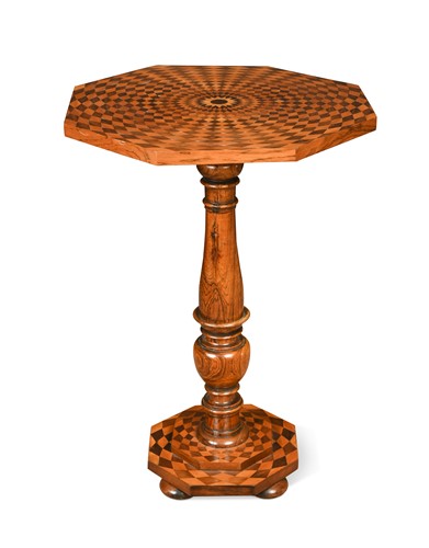 Lot 552 - A parquetry inlaid occasional table, 19th century