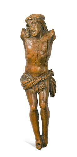 Lot 279 - A Continental boxwood carving of Christ crucified, probably 17th or 18th century