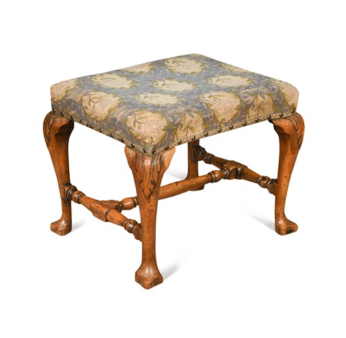Lot 284 - A George II style walnut stool, 19th century