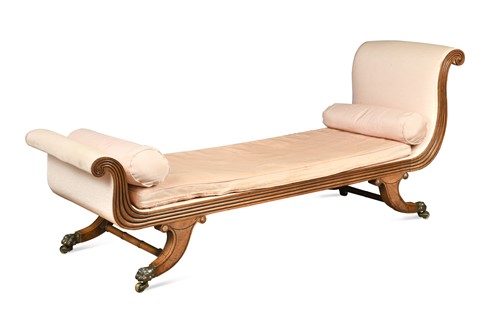 Lot 377 - A Regency mahogany day bed