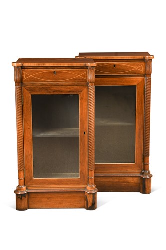 Lot 493 - A pair of rosewood side cabinets, 19th century