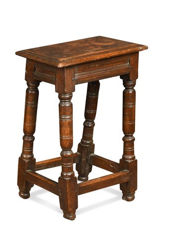 Lot 291 - An oak joint stool, 19th century