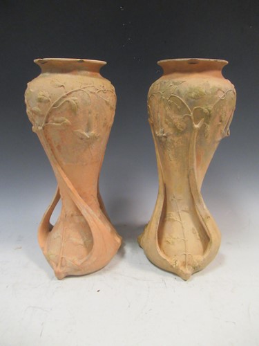 Lot 30 - A pair of Continental Art Nouveau terracotta...