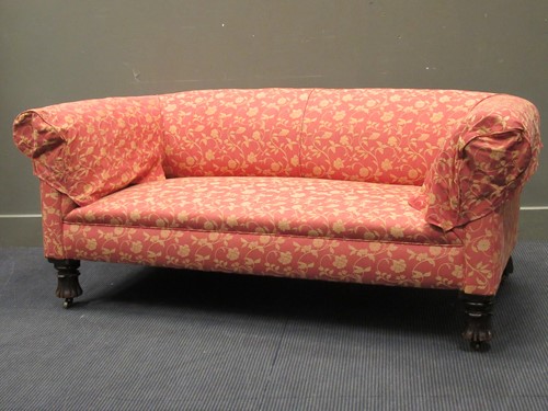 Lot 585 - A Victorian upholstered two seater sofa on...